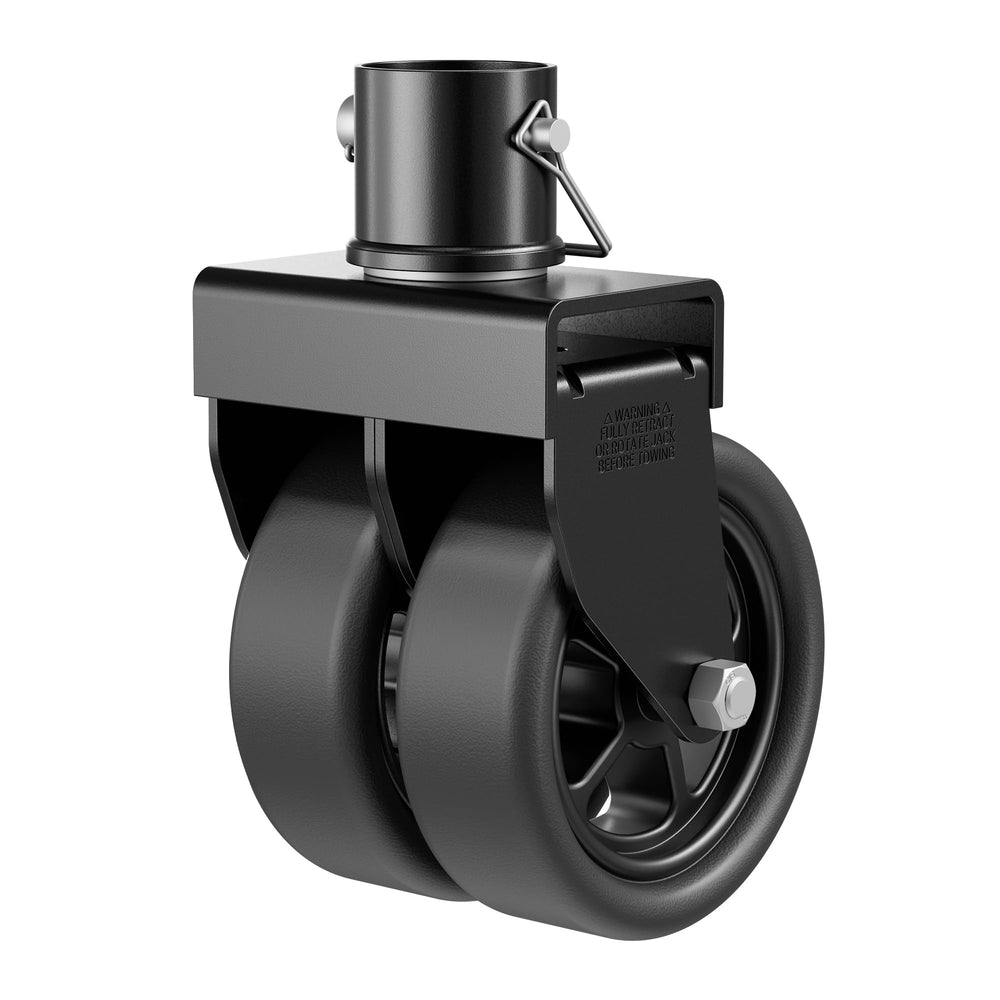 TowKing black-trailer-jack-caster combines rugged look with dependable performance.