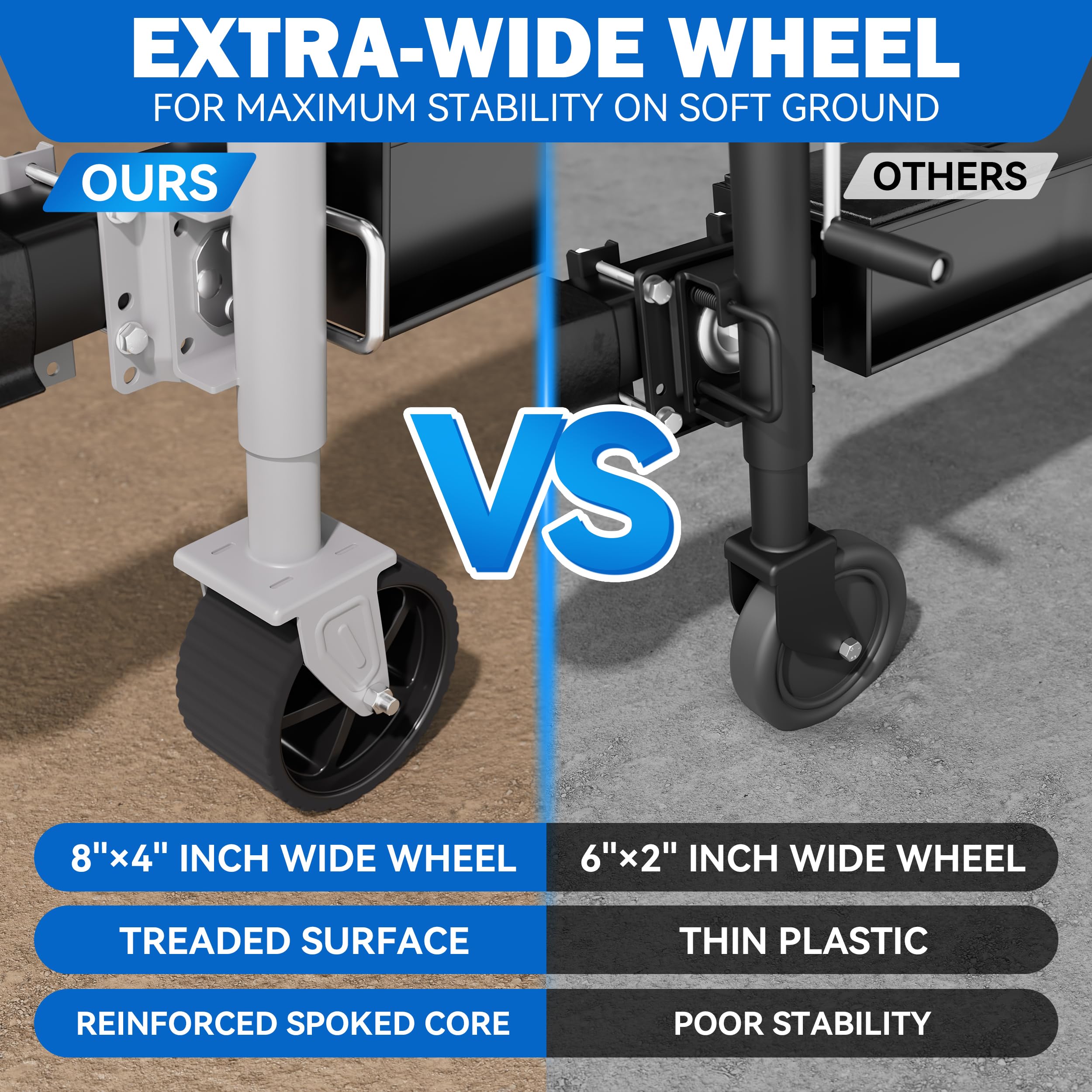 TowKing corrosion-resistant steel with powder coating withstands water and dirt.