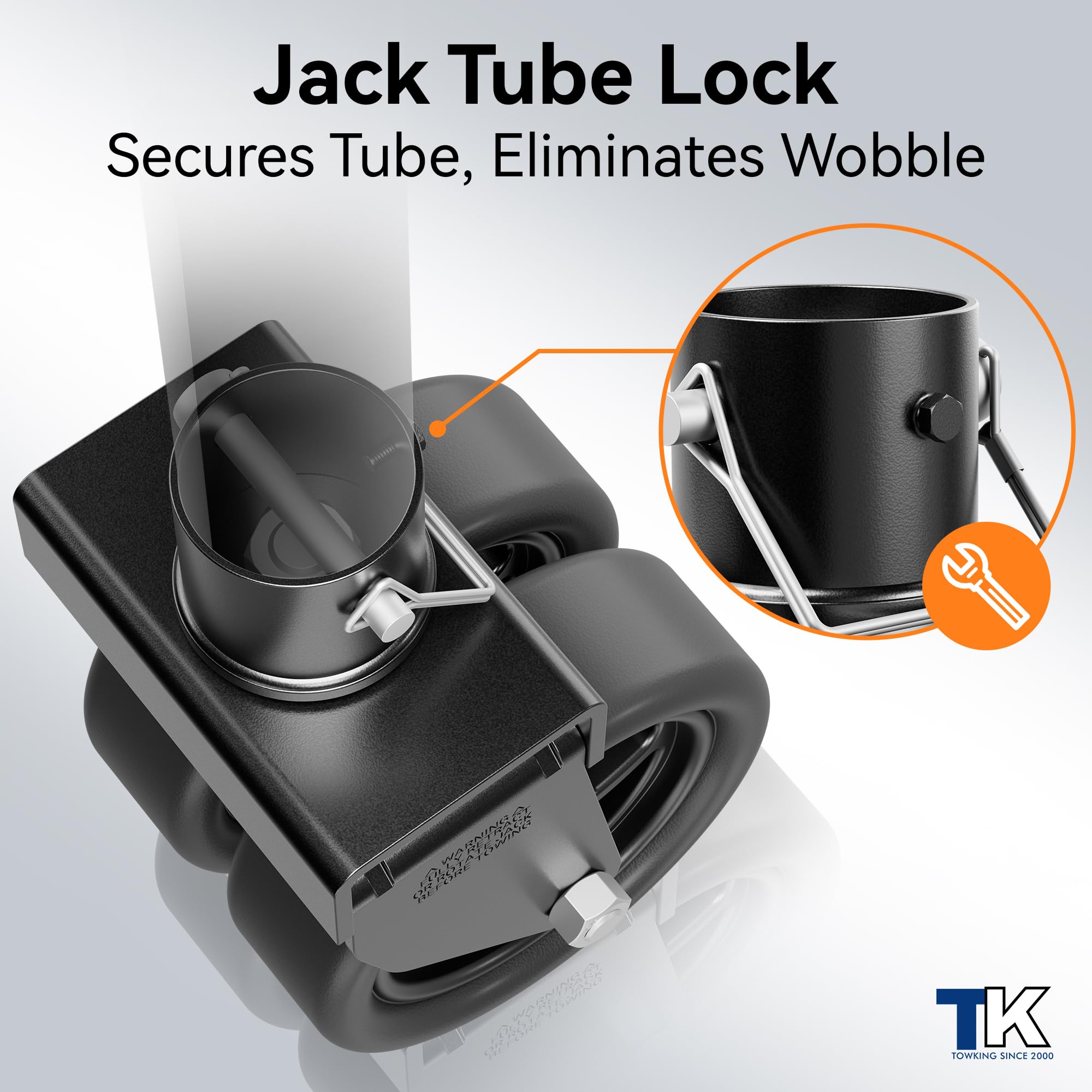 TowKing easy-2in-tube-attachment fits standard jack tubes effortlessly.