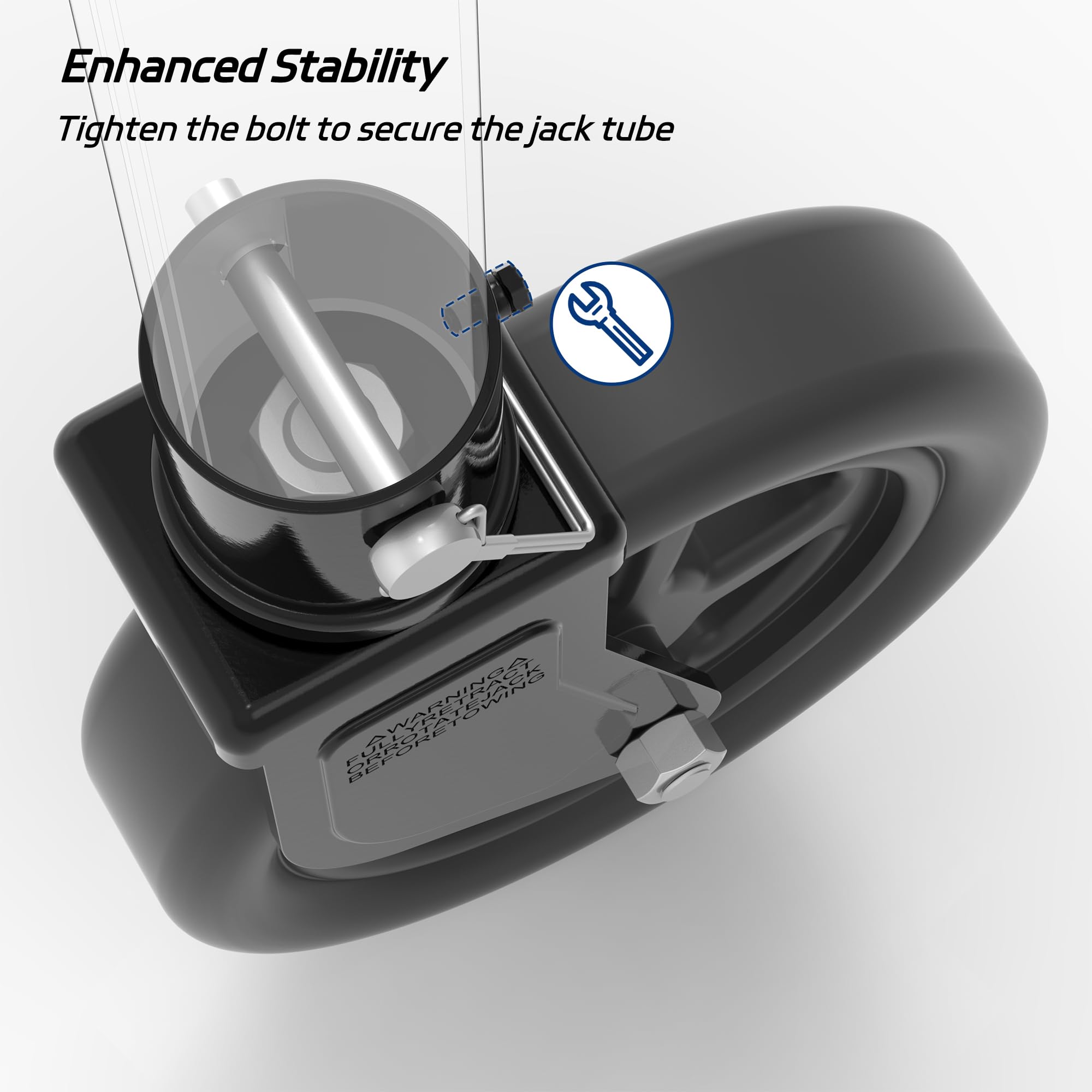 TowKing easy-to-install safety pin design enables quick wheel mounting.