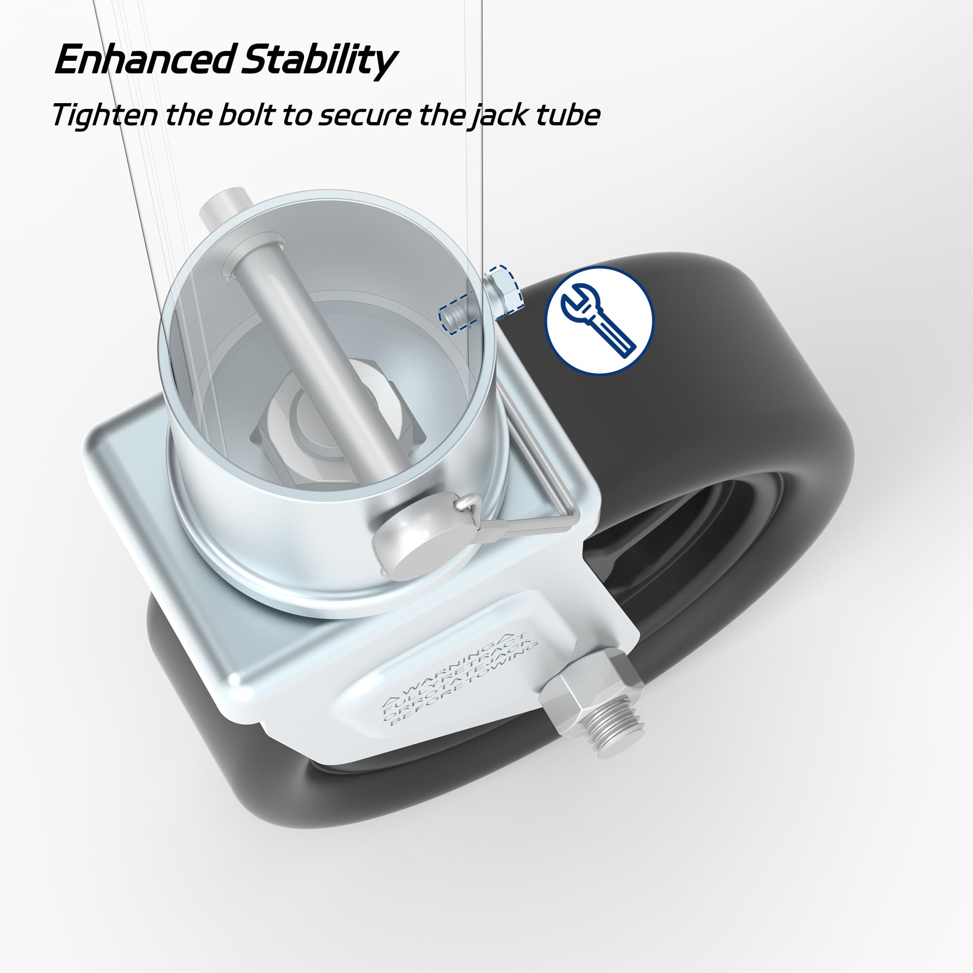 Towking easy-install safety-pin design simplifies mounting on trailers.