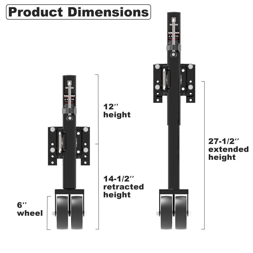 Towking 1500 lbs load capacity supports lightweight trailers and small boats.