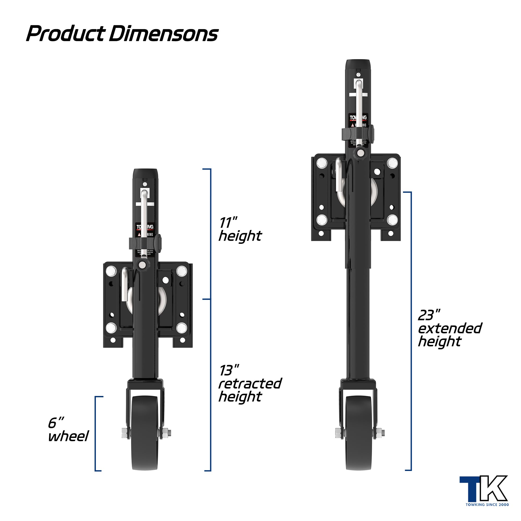 TOWKING powder-coated steel finish resists weather and corrosion.