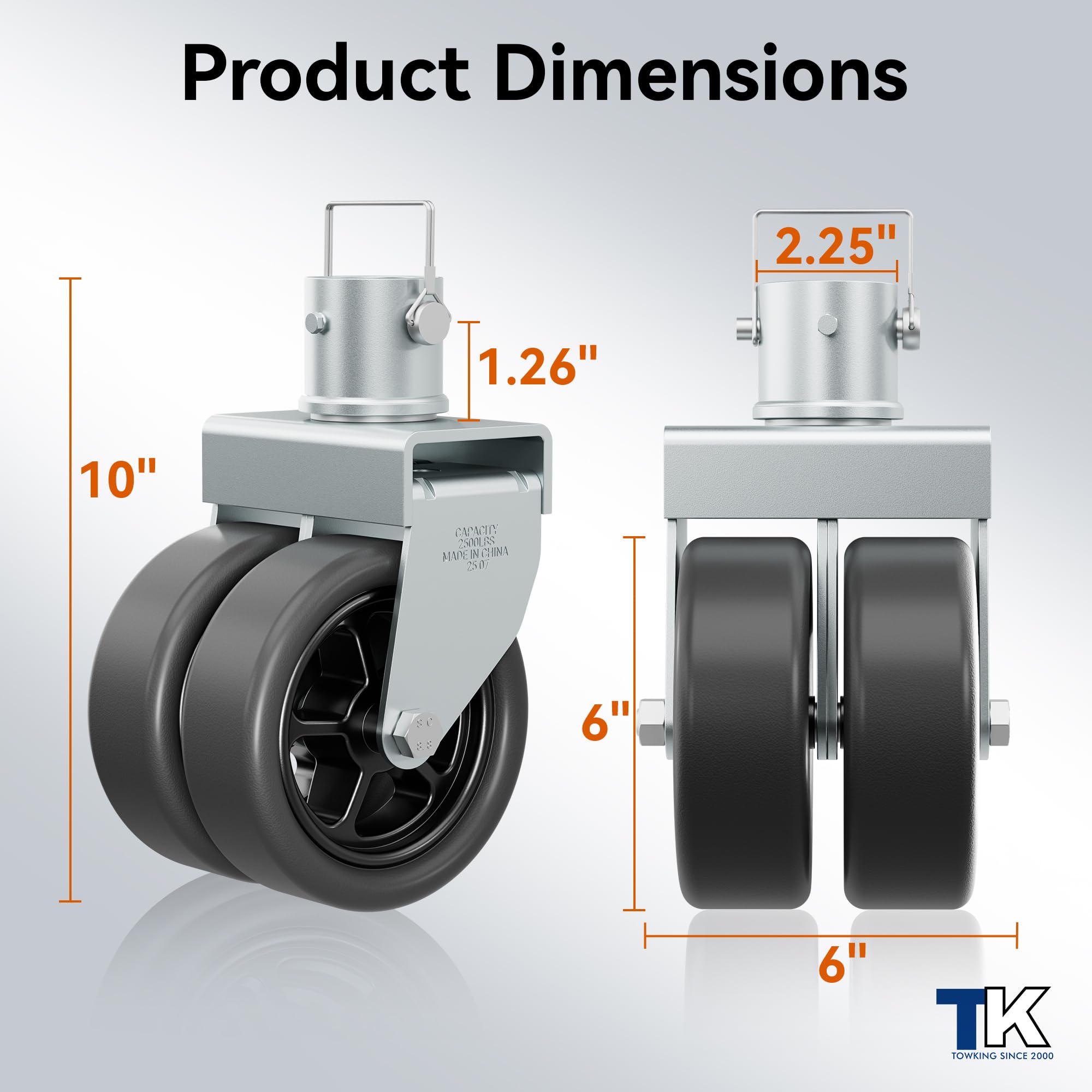 TOWKING reinforced bracket design with dual side plates adds strength