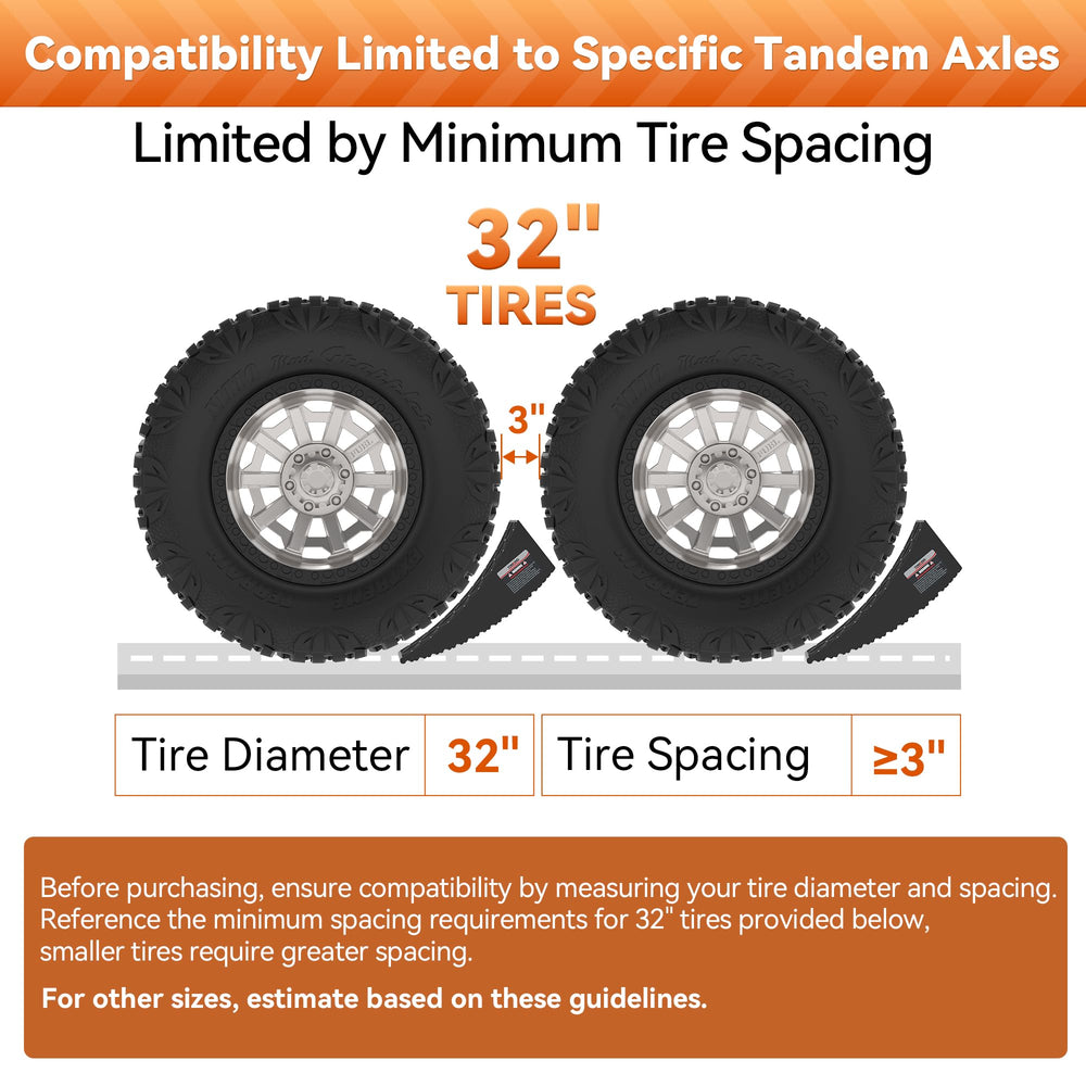 TowKing rubber grip mats reduce movement and tire wear.