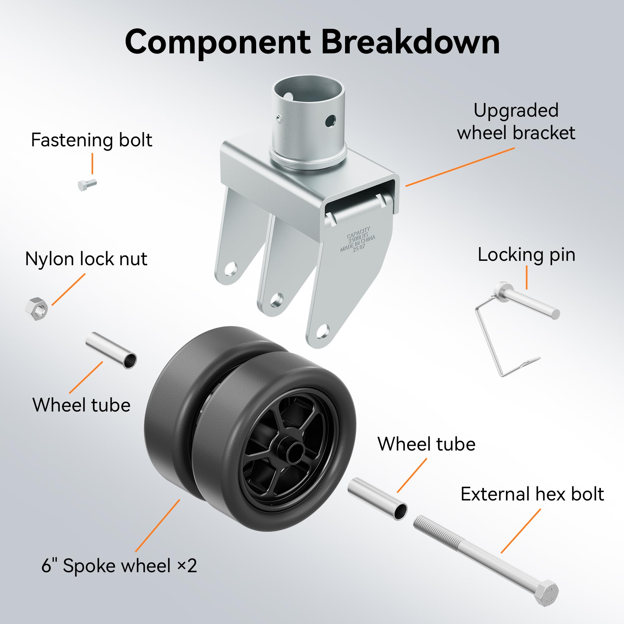TOWKING durable silver finish pairs with rugged trailer equipment