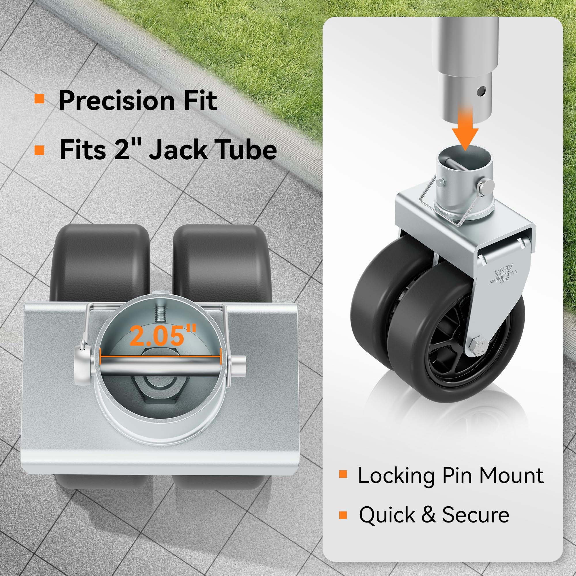 TOWKING dual wheels provide balanced load distribution for easier movement