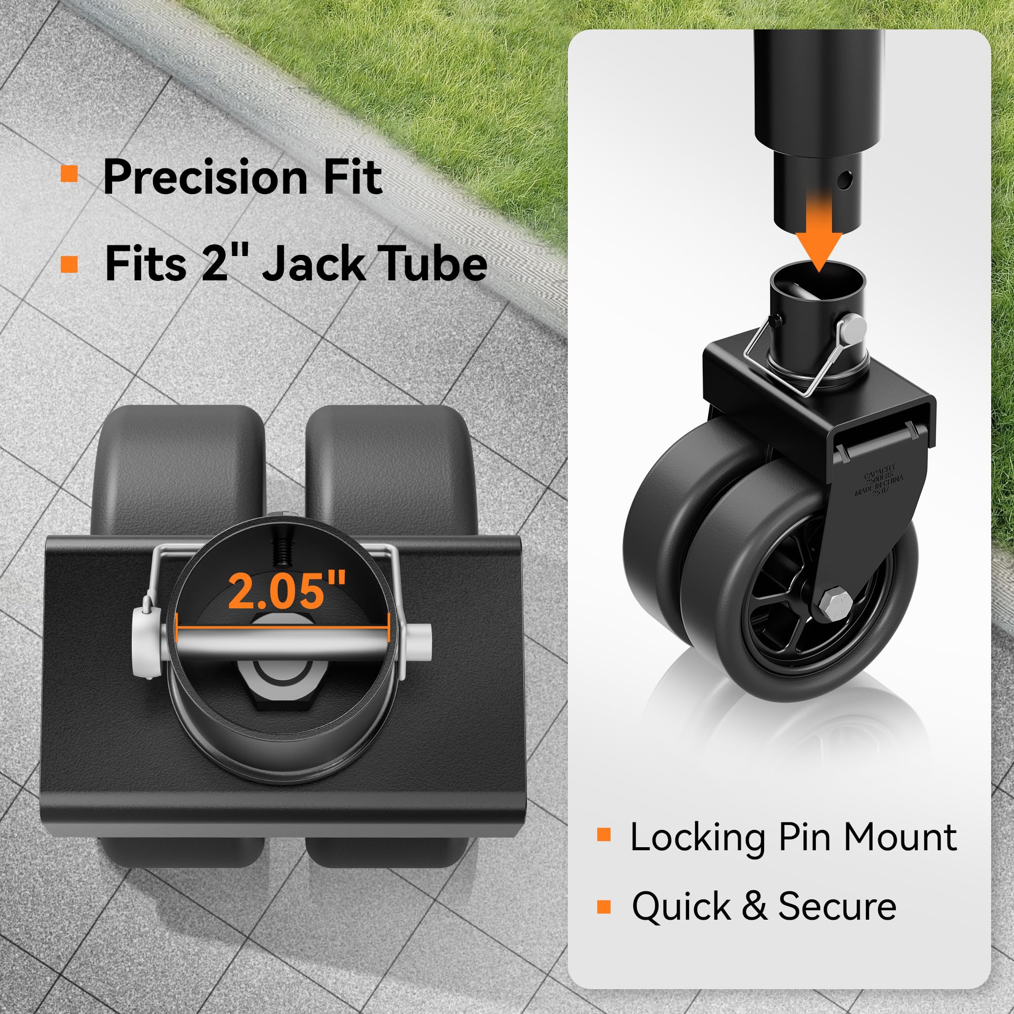 TowKing smooth-movement-wheels promote balanced weight distribution during use.