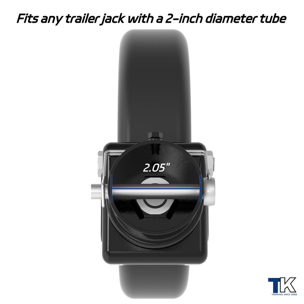 TowKing 2000lbs trailer jack adds reliable handling during maintenance.