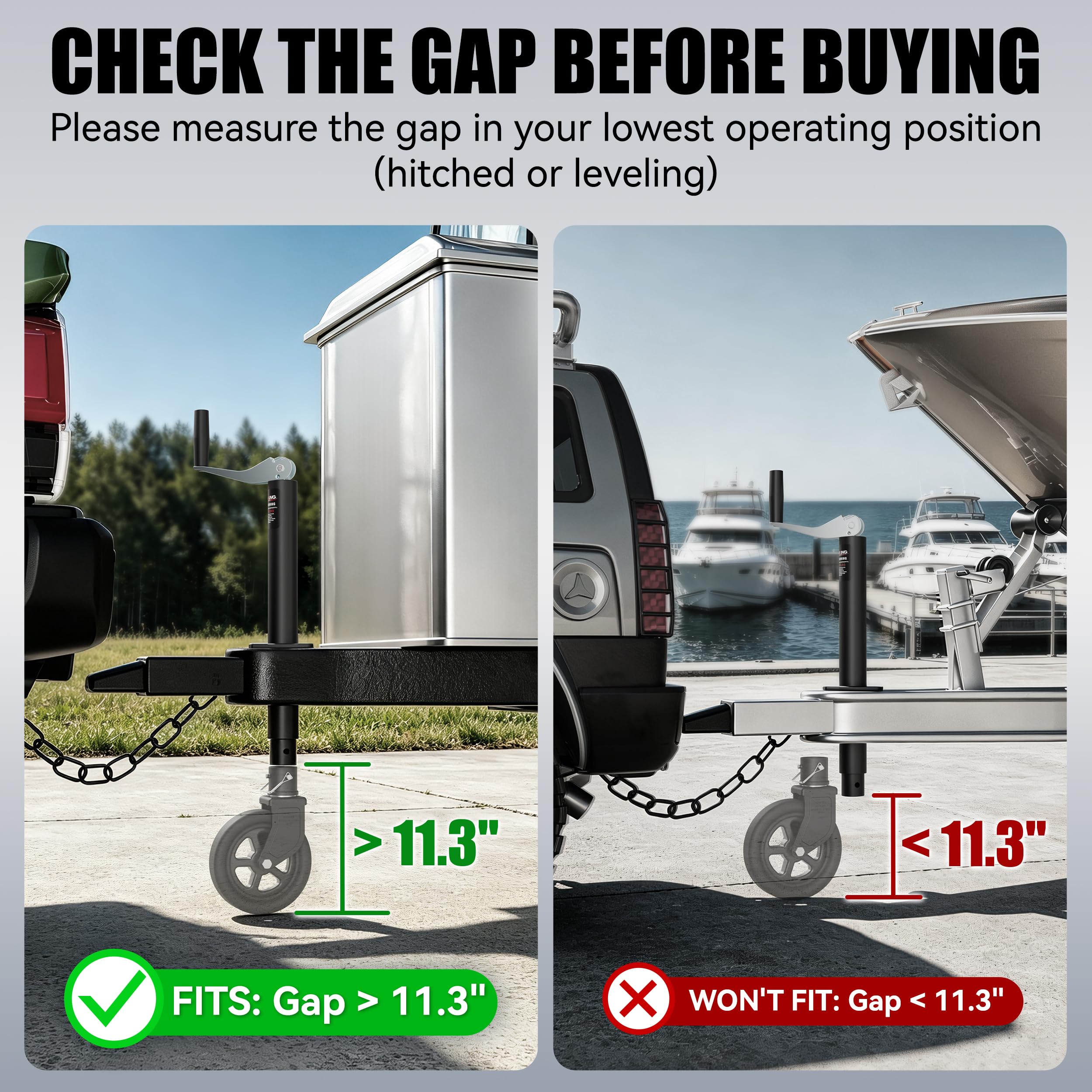 TowKing upgraded 8-inch spoked wheel enhances durability and smooth mobility.