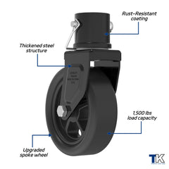 TowKing upgraded extra-tighten bolt secures jack tubes and reduces wobble