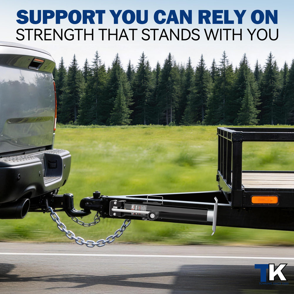 TowKing weld-on installation offers versatile mounting for various trailer frames.