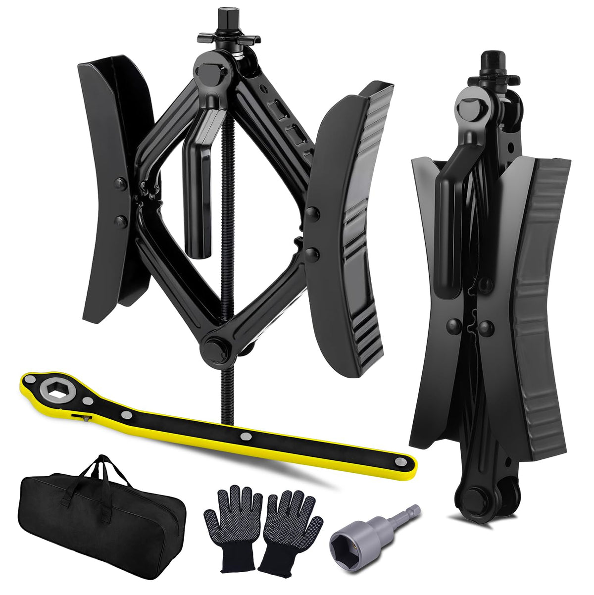 Towmax Camper Wheel Chock Stabilizers prevent movement and improve stability for parked RVs.