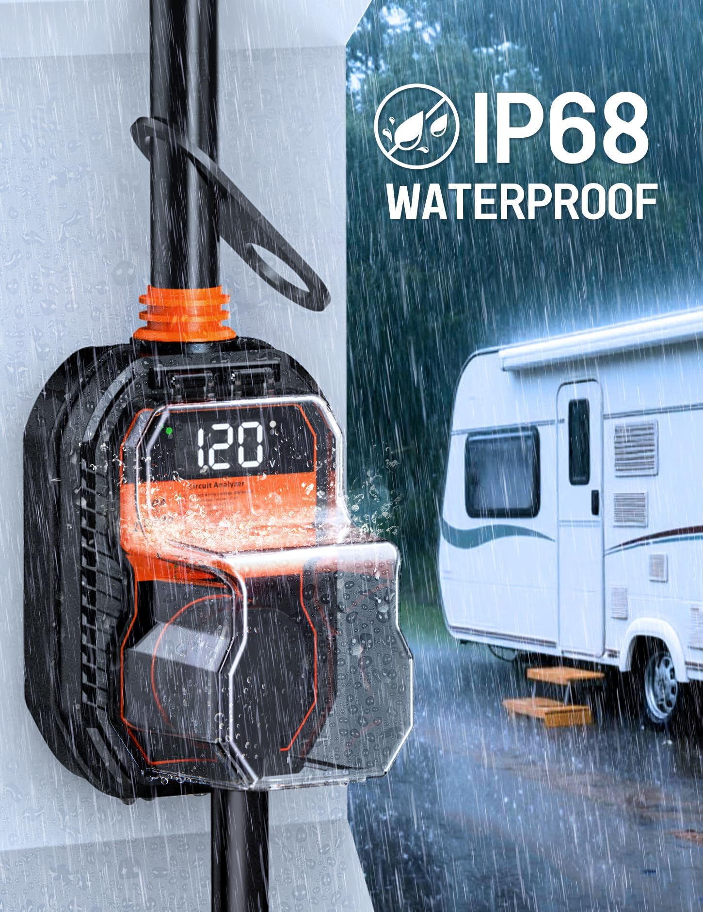 Towtamer IP68 weatherproof cover image demonstrating outdoor durability