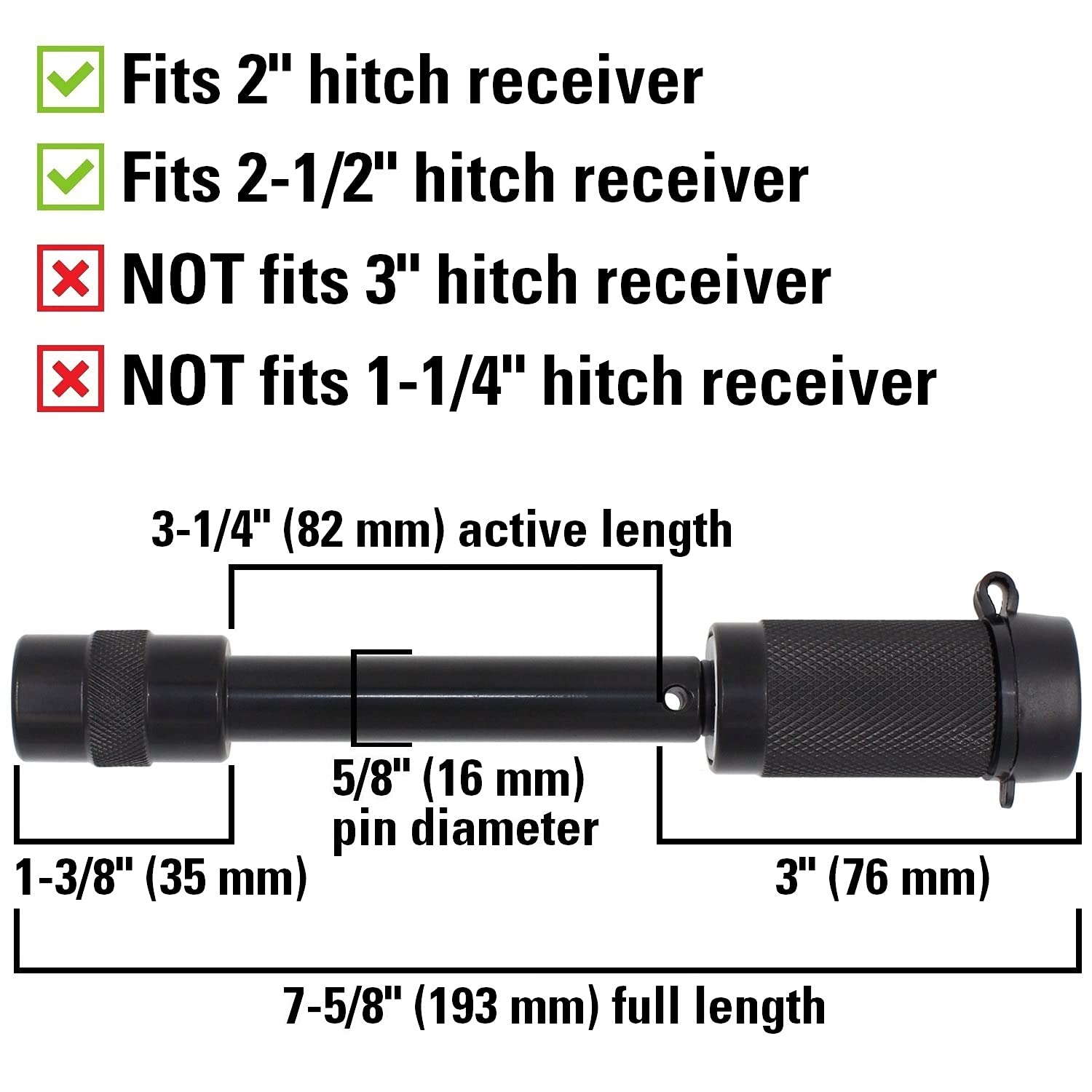 TowWorks 79631 push-lock design with two keys enables easy operation.