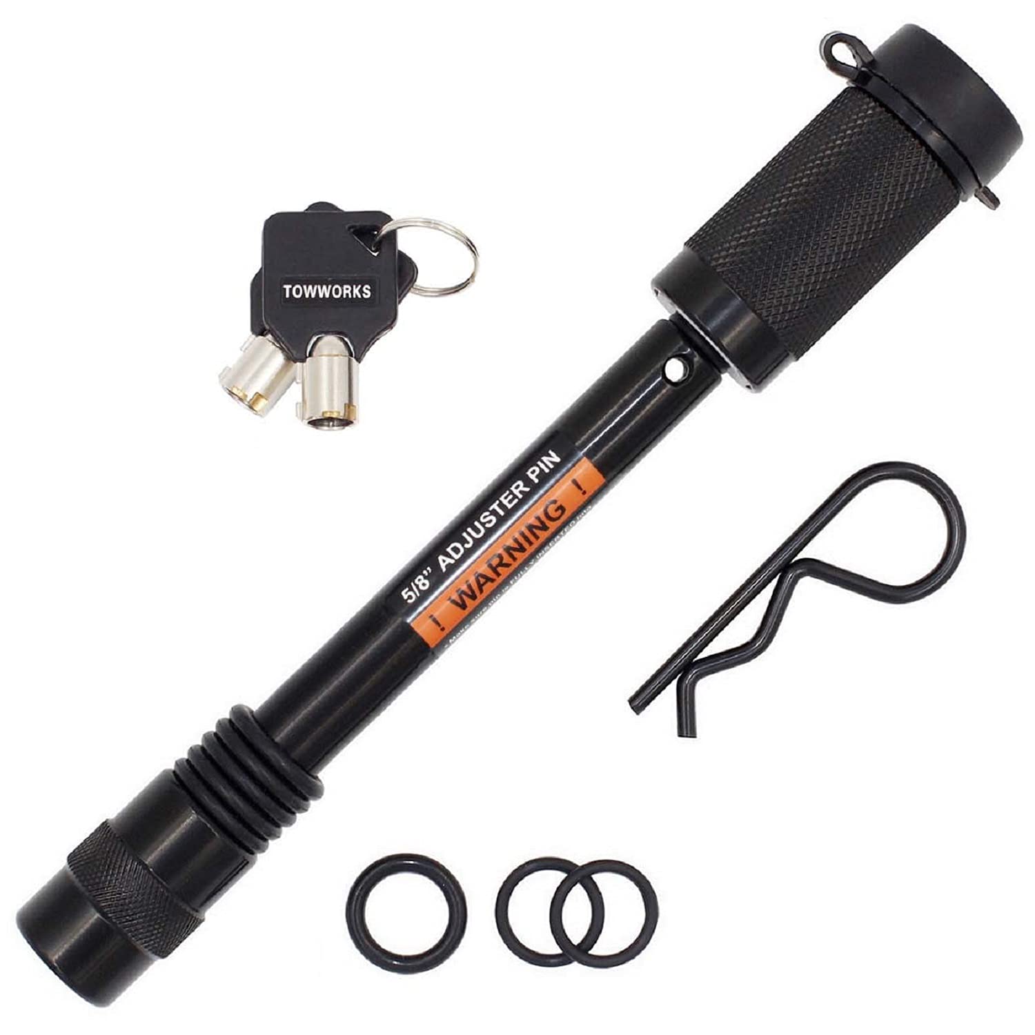 TowWorks 79830 packaging shows multiple locks keyed alike for fleet use.