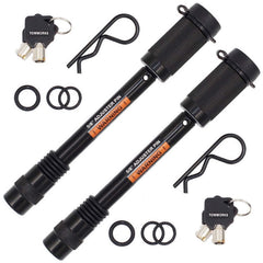 TowWorks 79832 extra-long locking pin secured in a hitch setup for added security