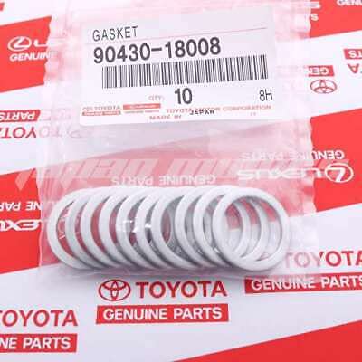 Toyota drain plug gasket for transfer case; OEM replacement helps prevent leaks and maintain drivetrain integrity.