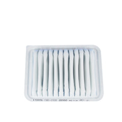 Toyota Genuine 17801-0T030 air filter, front view, OEM fit and filtration credibility.