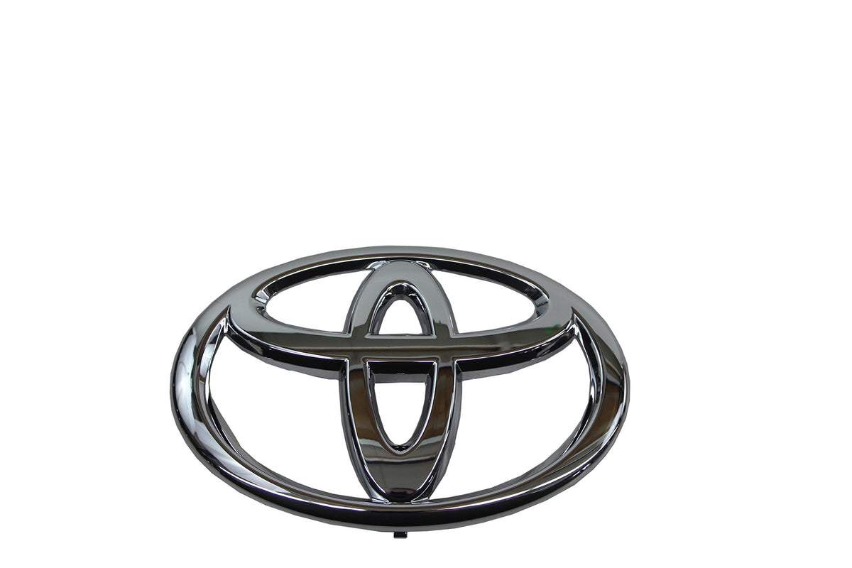 Toyota Genuine 75311-0C030 emblem front view for authentic Sequoia badge fit.