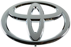 Toyota Genuine 75311-0C030 emblem packaging showing official badge ready for install.