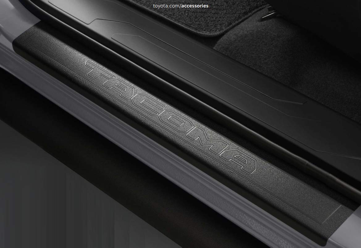 Toyota Genuine door sill for DCAB Taco, outer view, guards entry wear with precise OEM fit.
