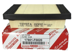Toyota Genuine OEM engine air filter 17801-F0020 by Denso enhances airflow and engine protection.
