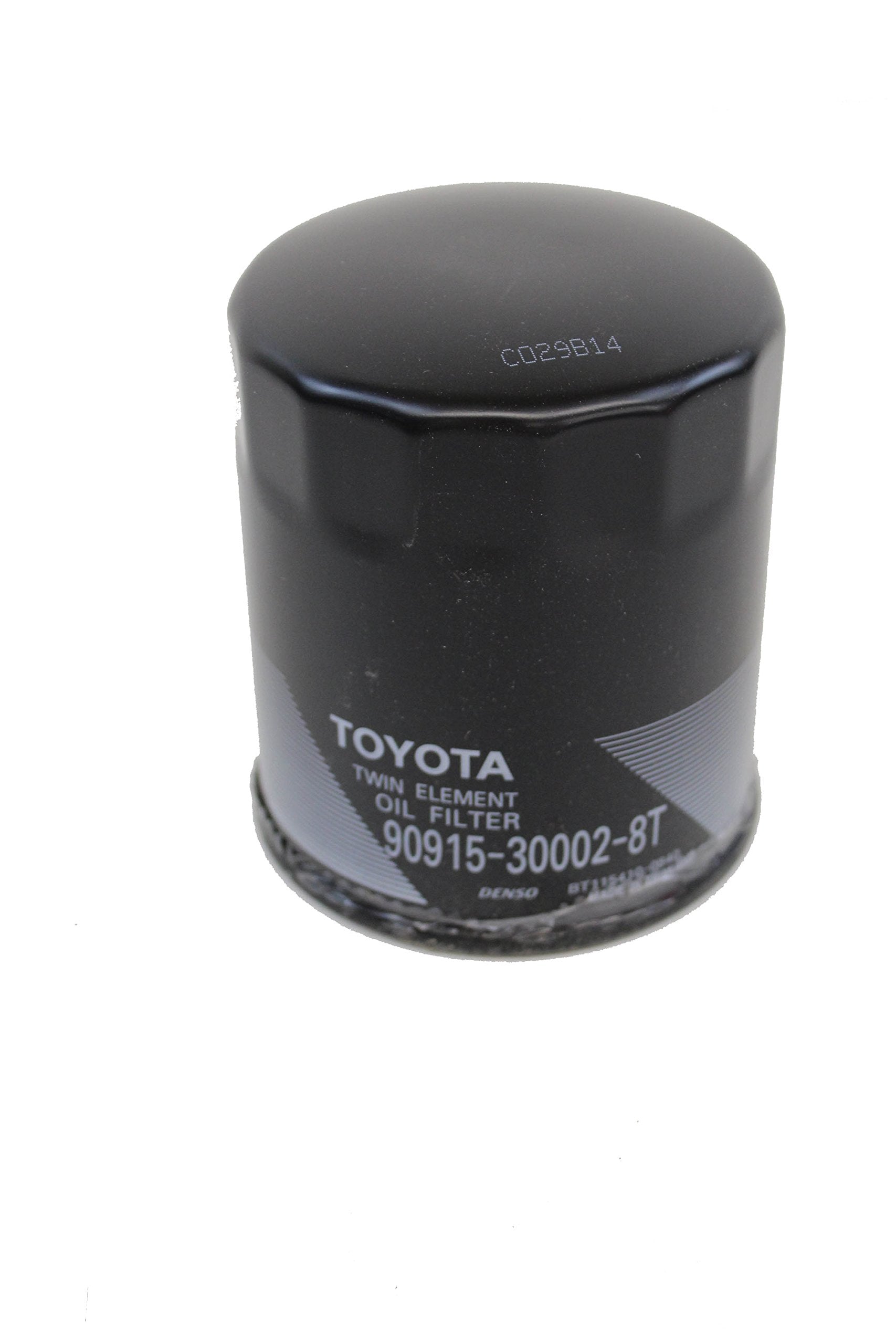 Toyota Genuine Oil Filter 90915-30002 front view ensures precise fit.