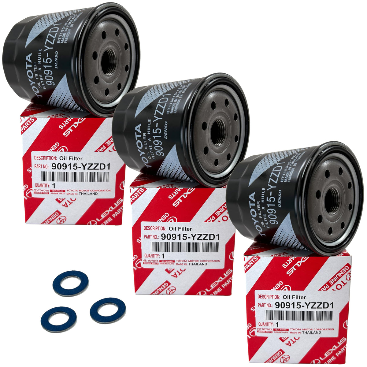 Genuine OEM oil filter 90915-YZZD1 for Toyota engines, reliable change.