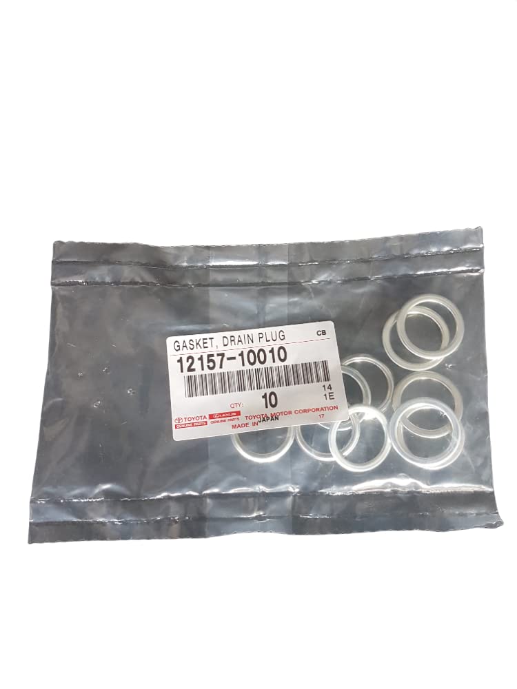 Toyota oil drain plug crushable steel gasket set for OEM 12157-10010 ensures a reliable seal and easy installation.