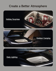 TPARTS frunk LED strip provides a cool white glow for Model Y interior lighting