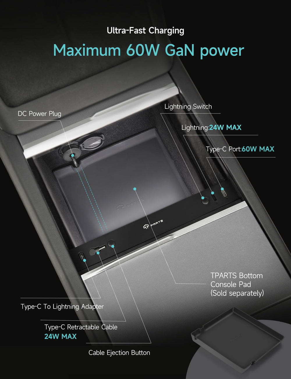 TPARTS OEM-style integration makes the hub look and feel like a factory accessory.