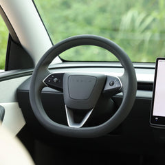 TPARTS silicone steering wheel cover for Model Y Juniper fit improves grip and control.