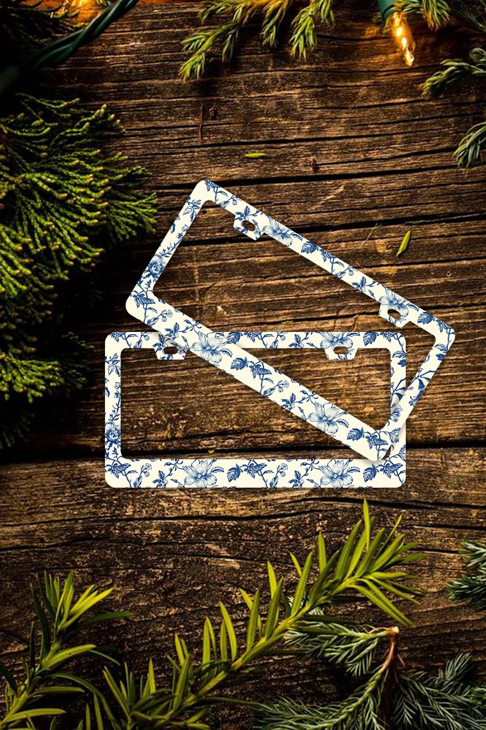 TQFTPT Blue Floral gift idea for car lovers