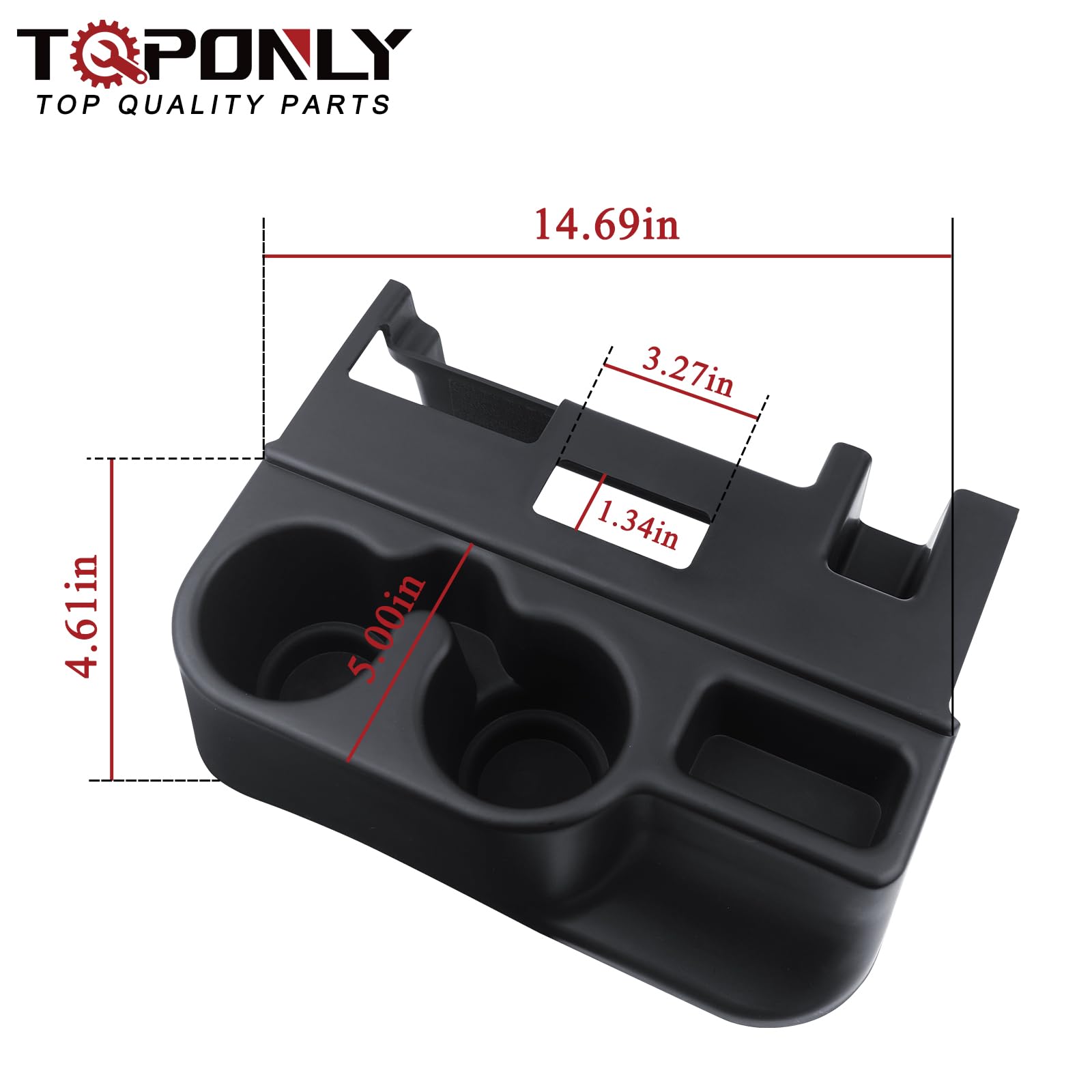 TQPONLY attachment demonstrates robust black plastic construction for tough truck interiors.