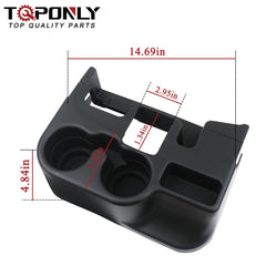 TQPONLY center-console armrest adds storage and a convenient drink holder.