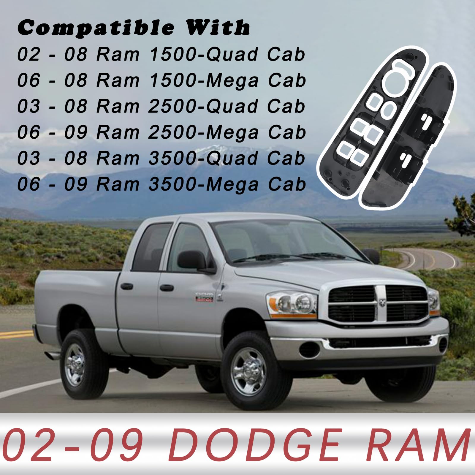 TQPONLY Dodge Ram mega cab bezel, clean interior look and secure fit