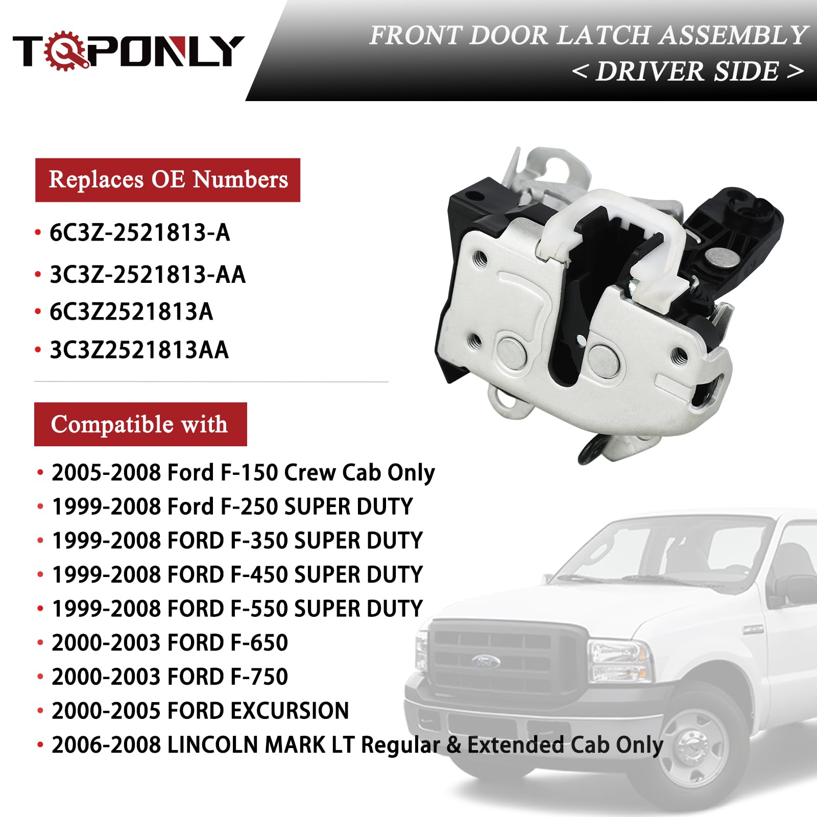 TQPONLY driver-side mount coverage demonstrates mounting fit for Ford F-Series