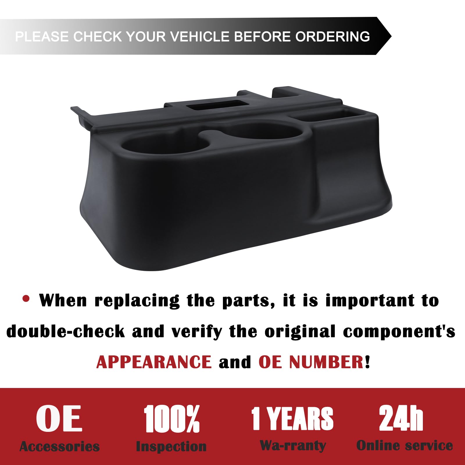 TQPONLY cup holder shown being easily installed into the armrest.
