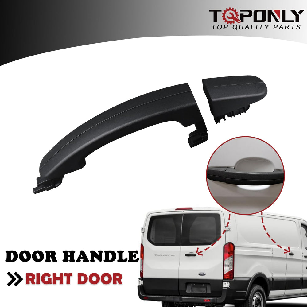 TQPONLY exterior right cargo door handle enhances security and quick entry on deliveries