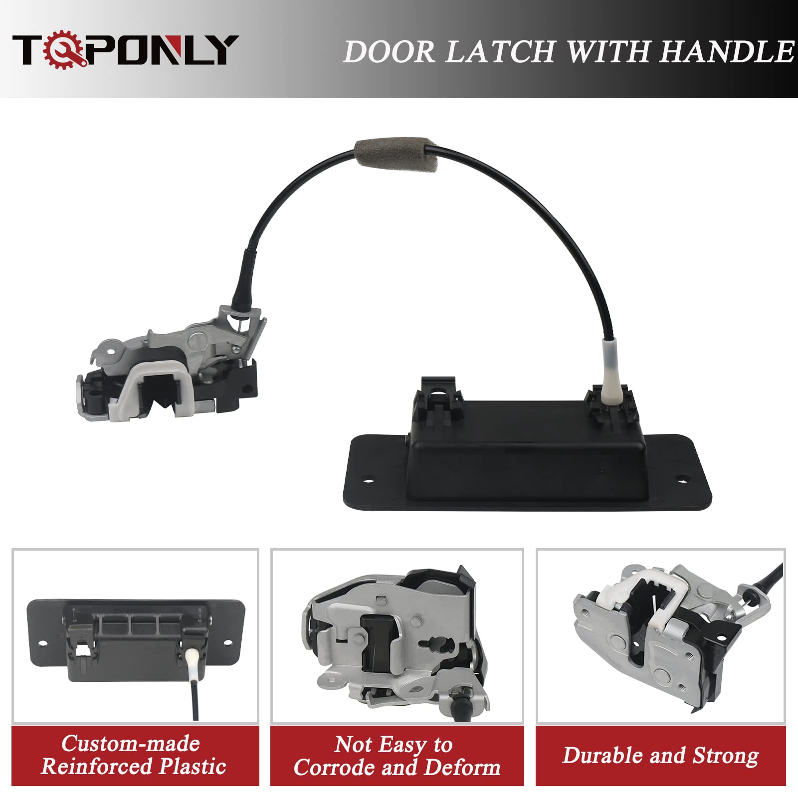 TQPONLY Ford E-Series rear door latch for left-side installation.