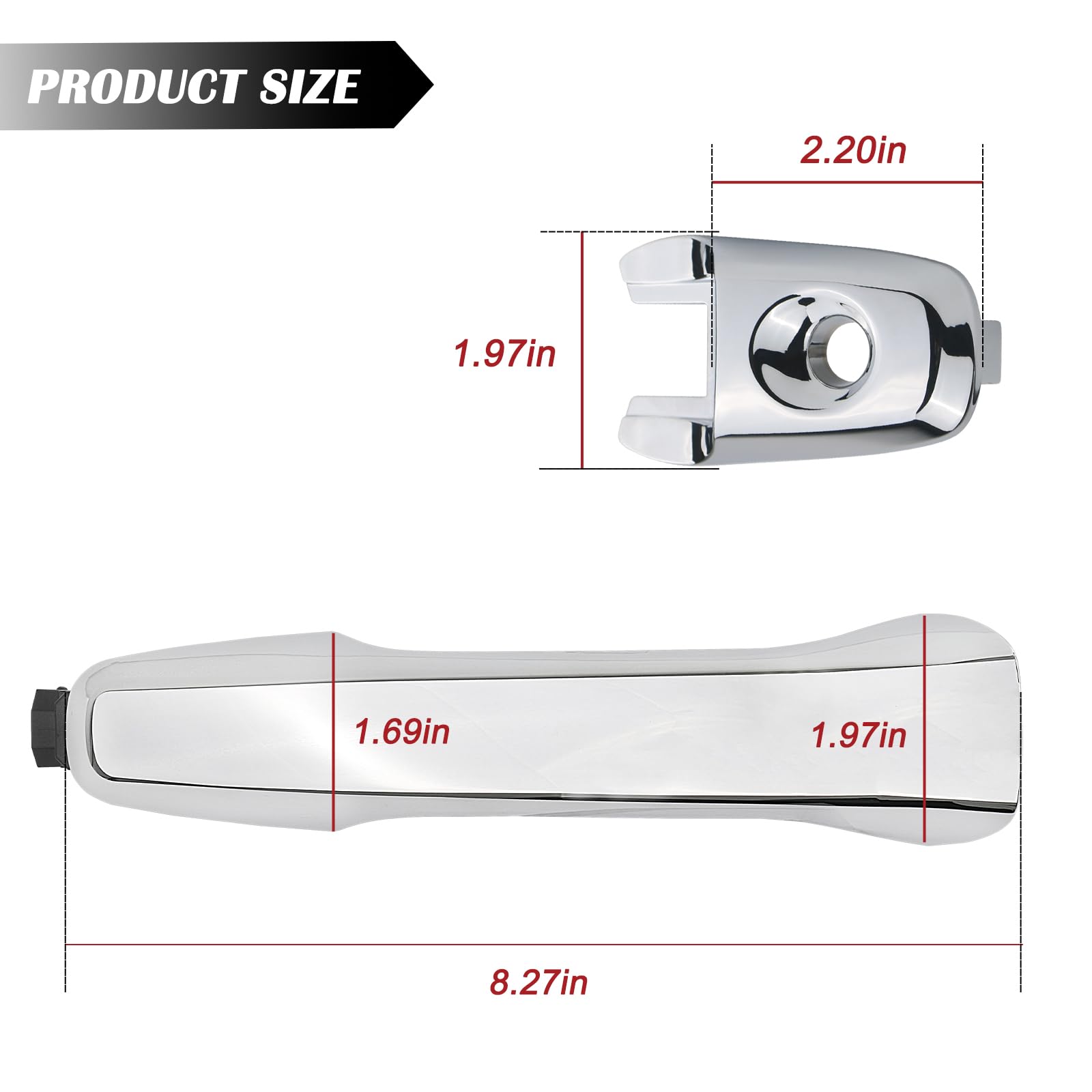 TQPONLY exterior door handle with keyhole supports secure access on your vehicle.