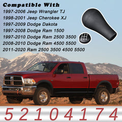 TQPONLY gear shift knob with black body and white numerals for clear readings