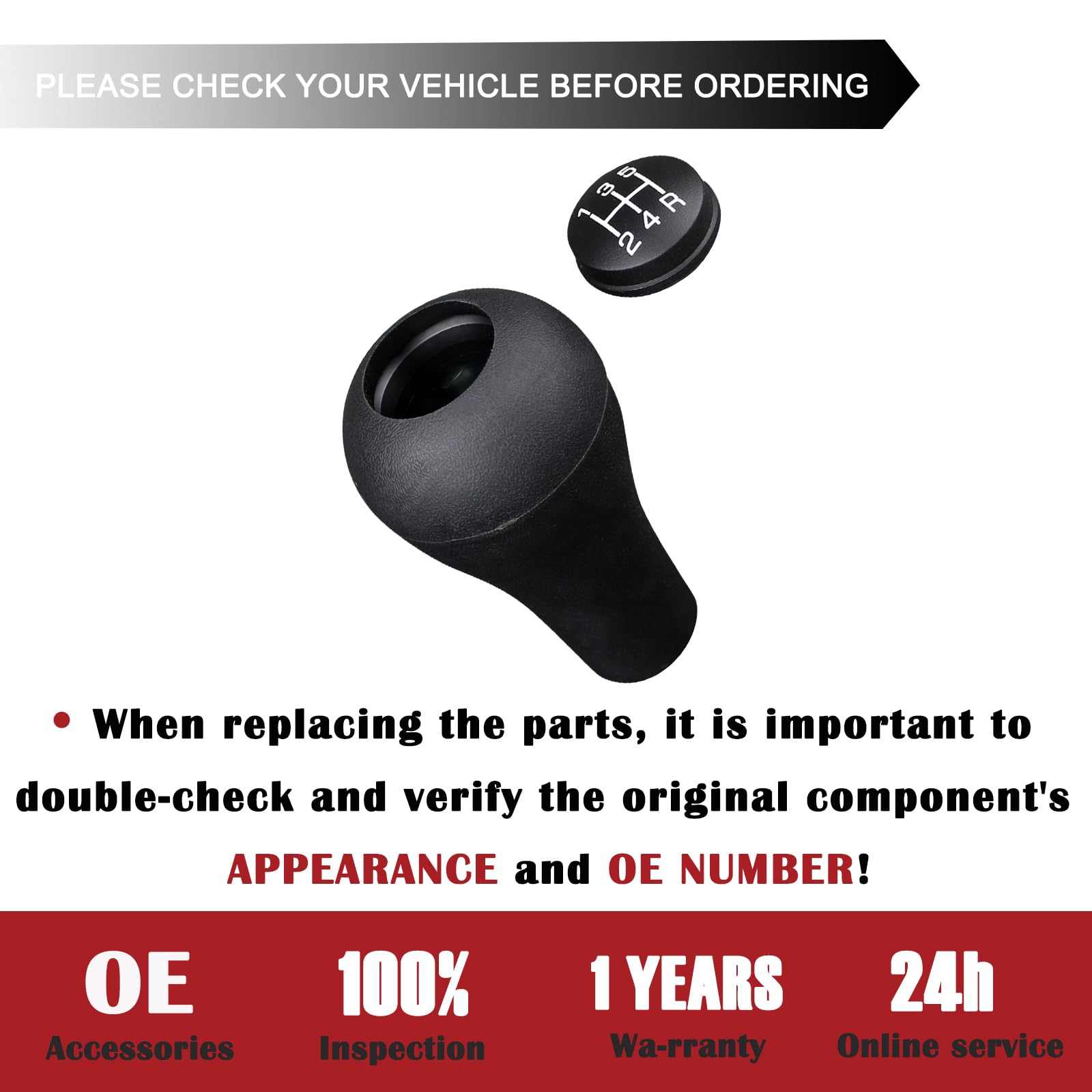 TQPONLY gear shift knob easy installation with original specs