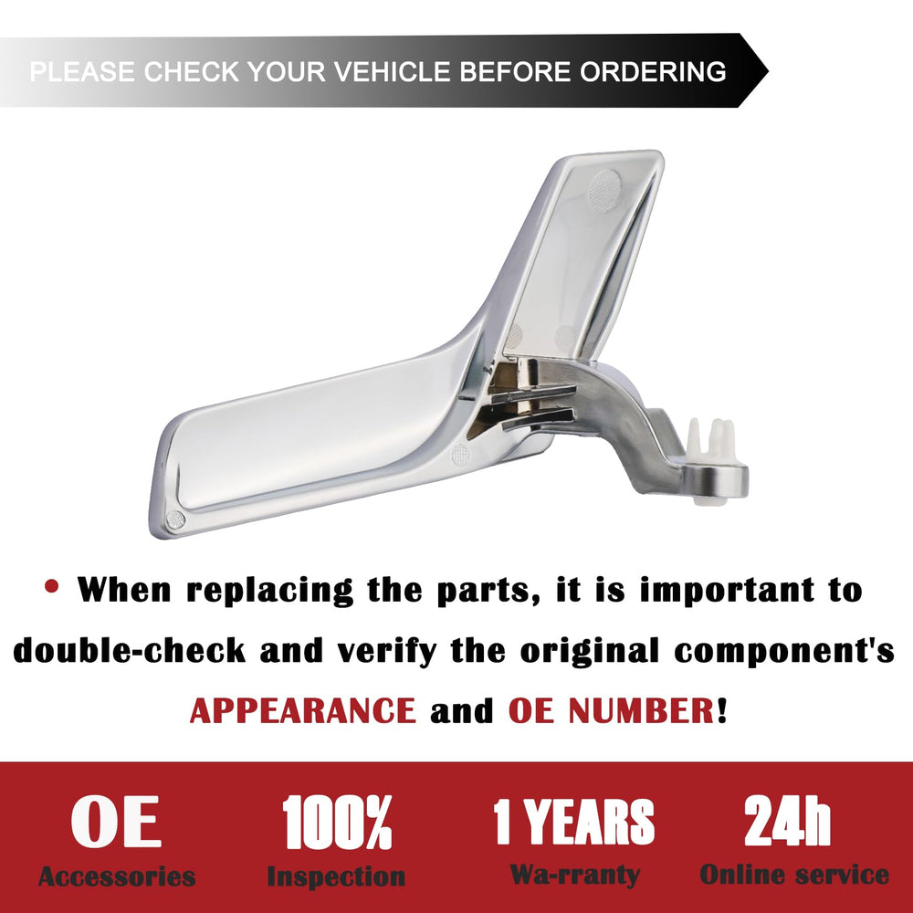 TQPONLY matte silver door handle surface looks like original finish.