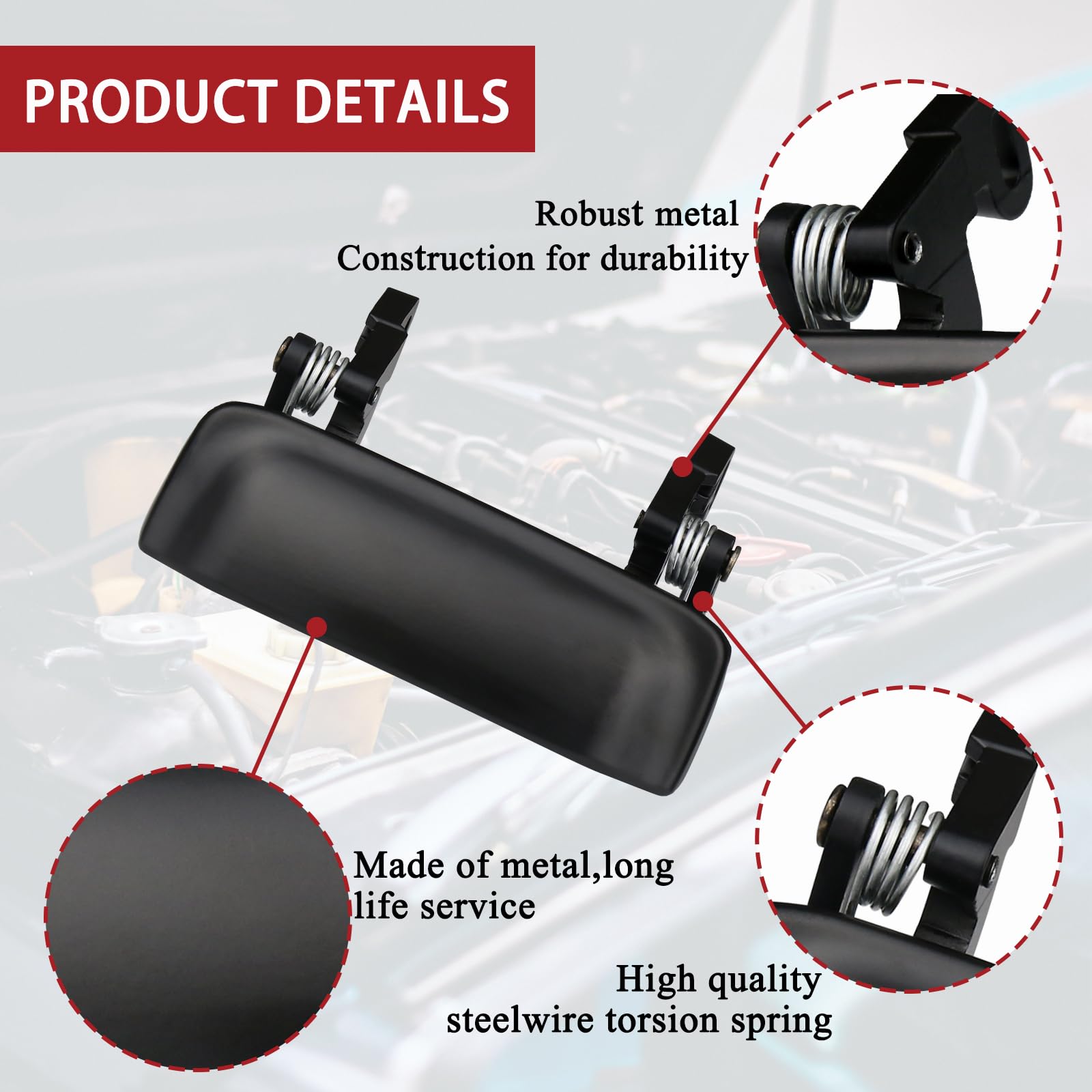 TQPONLY exterior door handle right passenger side, easy upgrade