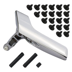 TQPONLY chrome interior door handle left-front close-up showing durable metal finish