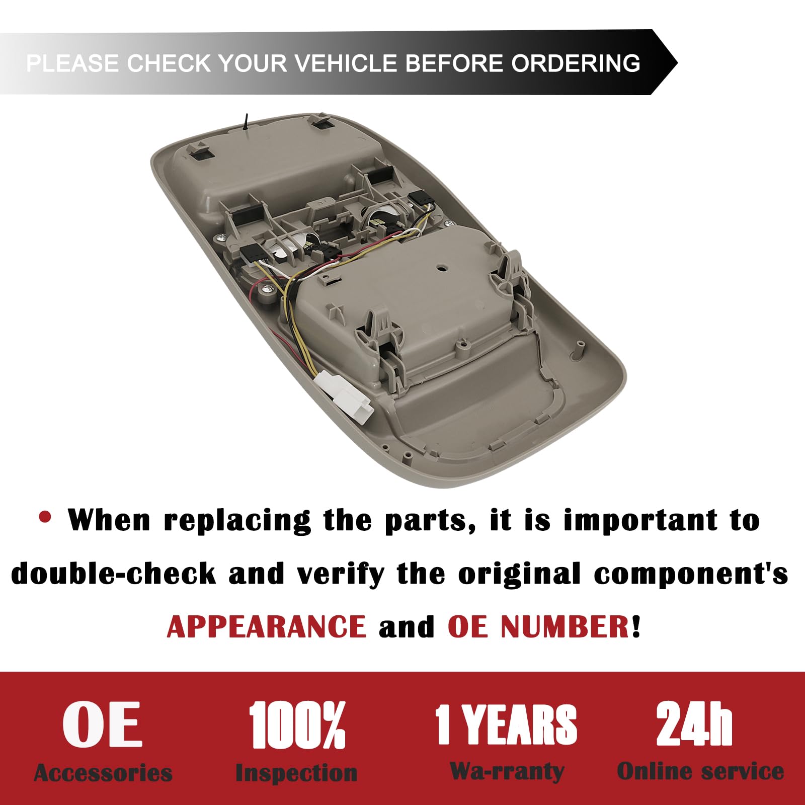 TQPONLY overhead console replacement parts kit for straightforward installation.