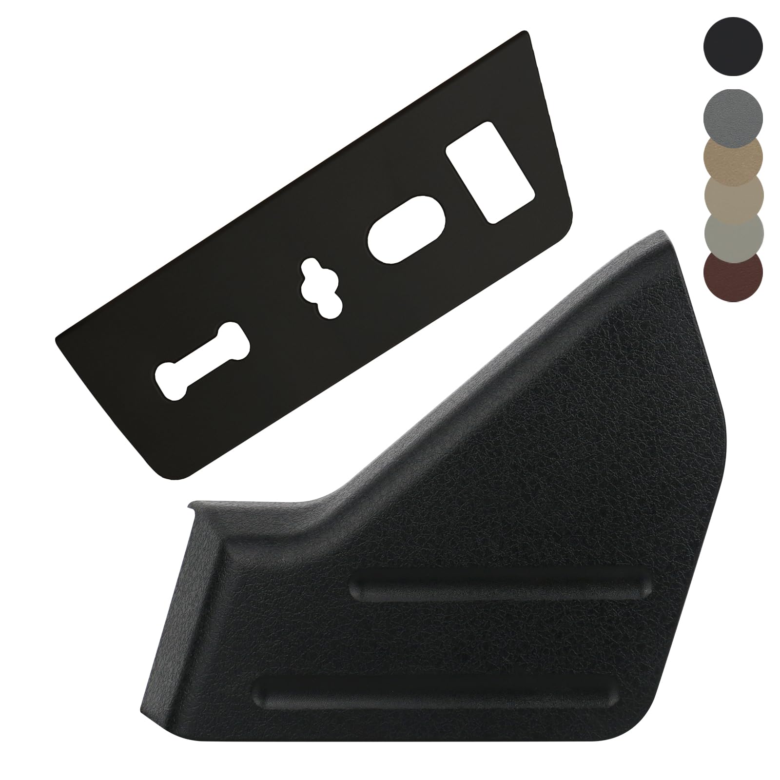 TQPONLY power seat switch housing bezel on the front driver side protects the controller.