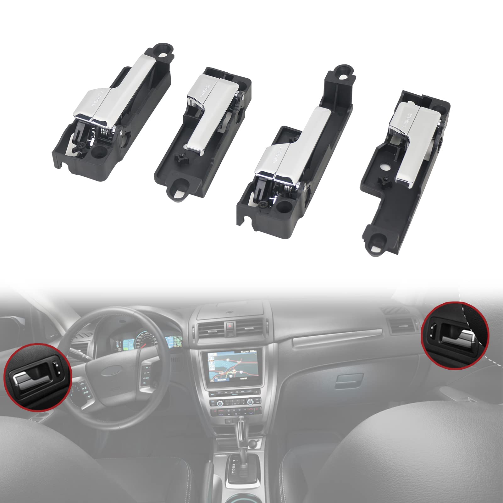 TQPONLY rear door handle with chrome lever for Ford Fusion ease of use